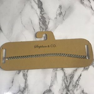 Silver chevron choker